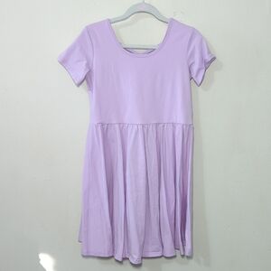 Stelle Fit & Flare Twirly Dress Lilac Purple Cotton A-Line Stretch Girls Size 8